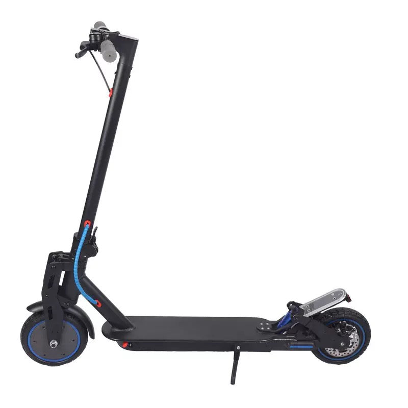 INNOVATIVE 9” inches EV Scooter Upgraded Dual Shock Absorber Brushless Electric Motor 350Watt Motor(18mph/30km/h) LED Display Preview Speed At Any Time, With Seat , Side Step LED Strip - Headlight & Tail Light Commuting Electric Scooter for Adults