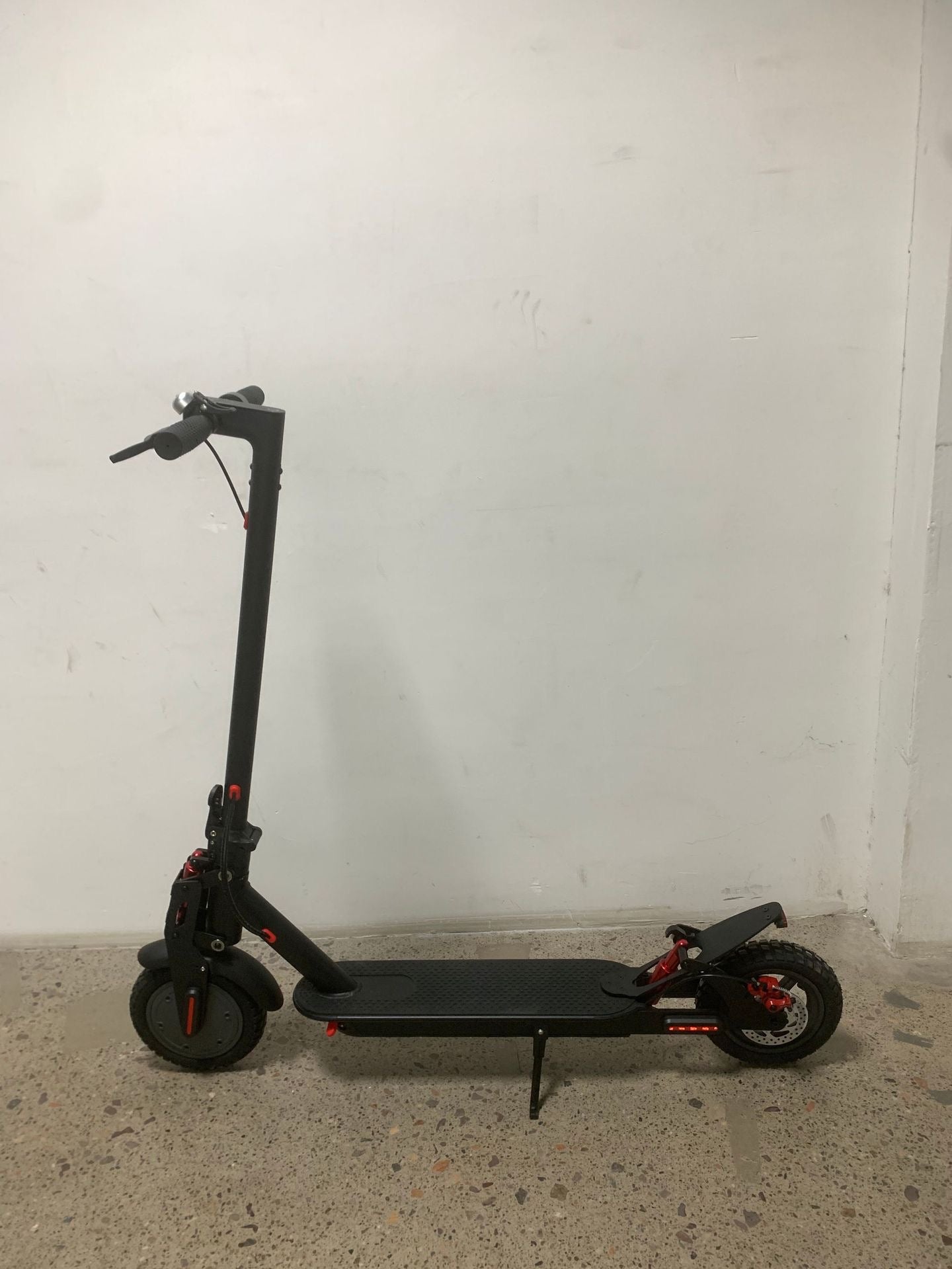 INNOVATIVE 9” inches EV Scooter Upgraded Dual Shock Absorber Brushless Electric Motor 350Watt Motor(18mph/30km/h) LED Display Preview Speed At Any Time, With Seat , Side Step LED Strip - Headlight & Tail Light Commuting Electric Scooter for Adults