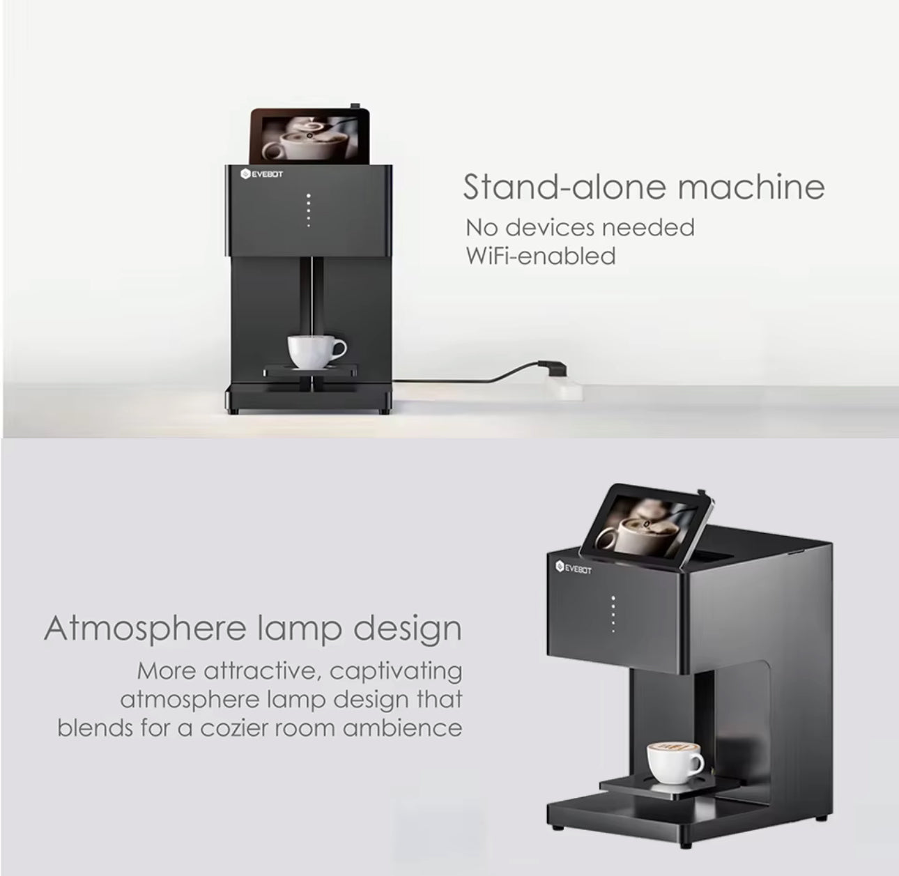 Beverage Surface Image Printing Machine Colorful Coffee Printer & Food Printer
Picture, Selfie, Text Printer Every machine comes with one edible ink cartridge)