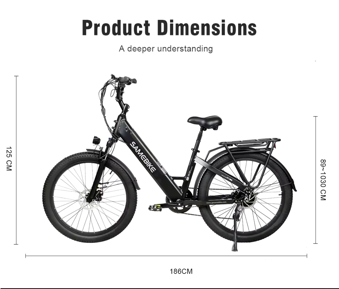 26" All Terrain Full Suspension Ebike, 45KM/H  or 28MPH 60Miles Range 750W Peak, Aluminium Alloy Frame, LCD Screen with Fast Motor, Electric Mountain Bike, SMN 7-Speed with Hydraulic Disc Brake Pedal Assist Electric Bike for Adults Men and Women - Black