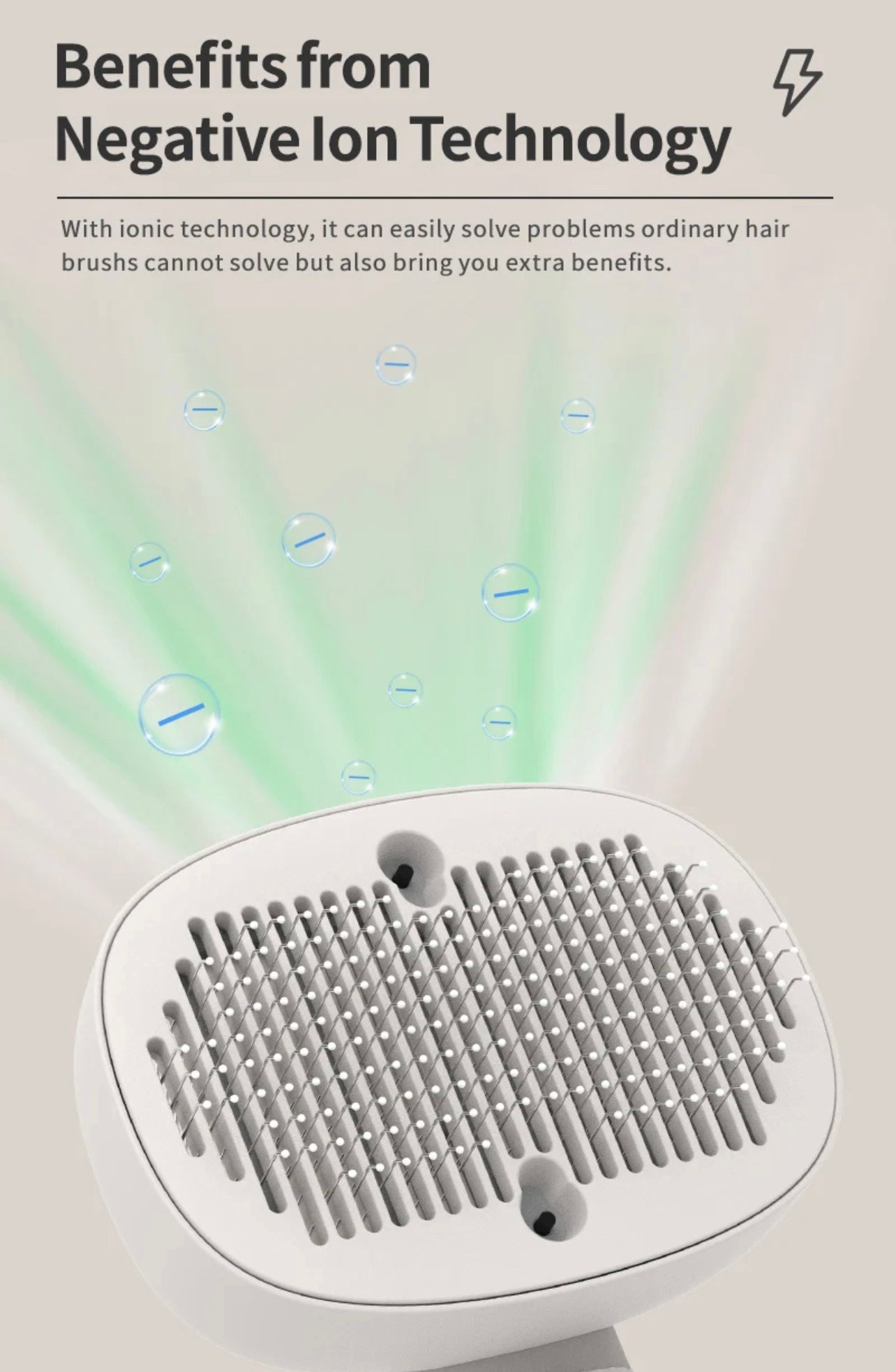 4-In-1 Cat & Dog ionic grooming, Rechargeable self-cleaning brush , massager , red light pointer & ring worm detector