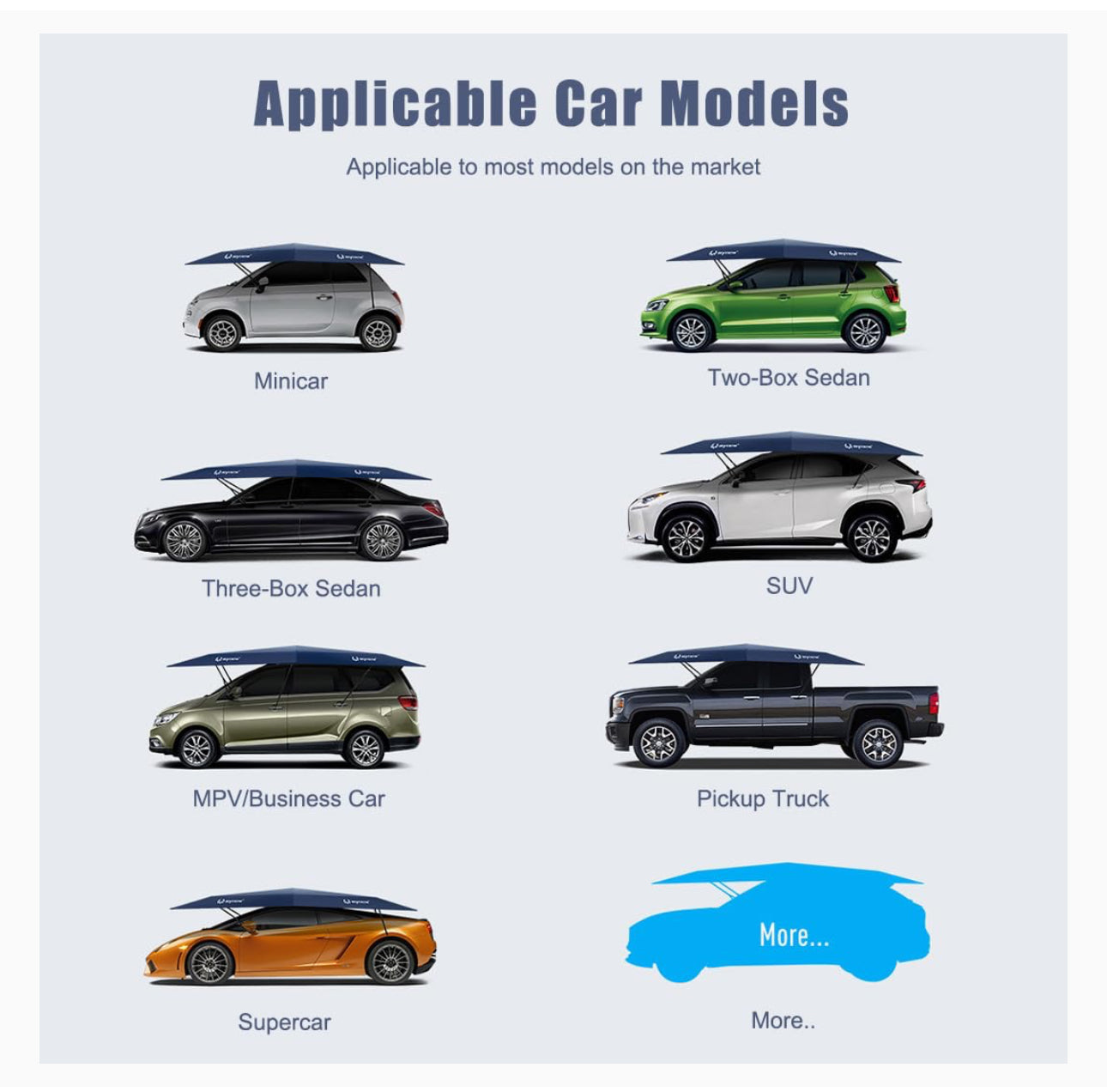 Fully Automatic Car Tent Removable Carport Folding Portable Car Protection Car Umbrella Sun Protection Car Awning Cover with Remote Control - Silver