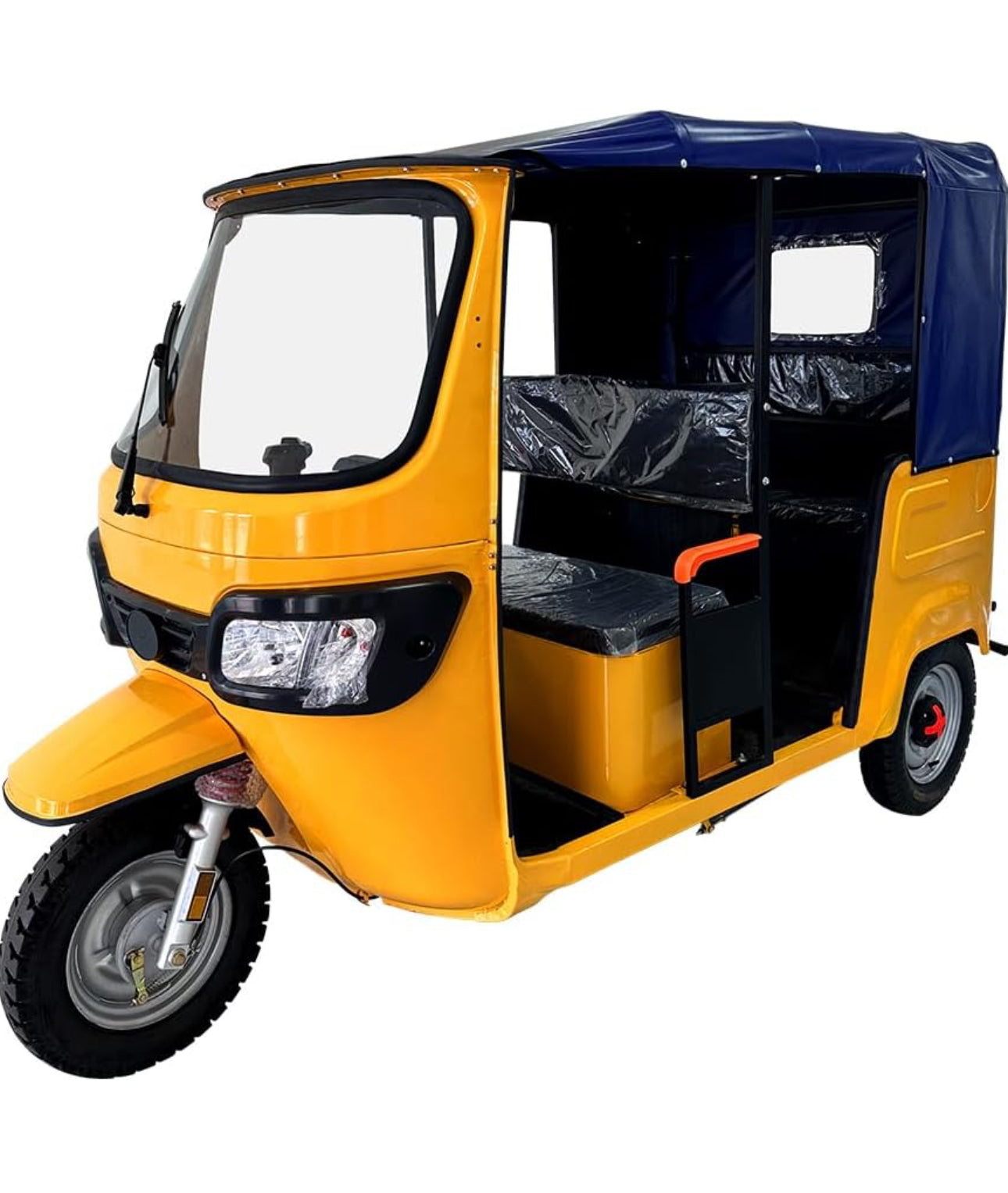 ISP Tuk Tuk Adult Electric Bicycle,Electric Rickshaw Passenger Tricycle Taxi Moto 3 Wheel Tuk Tuk Taxi, Safe and Convenient (White 4 Seats VRLA60V102AH120km) 2000watts
