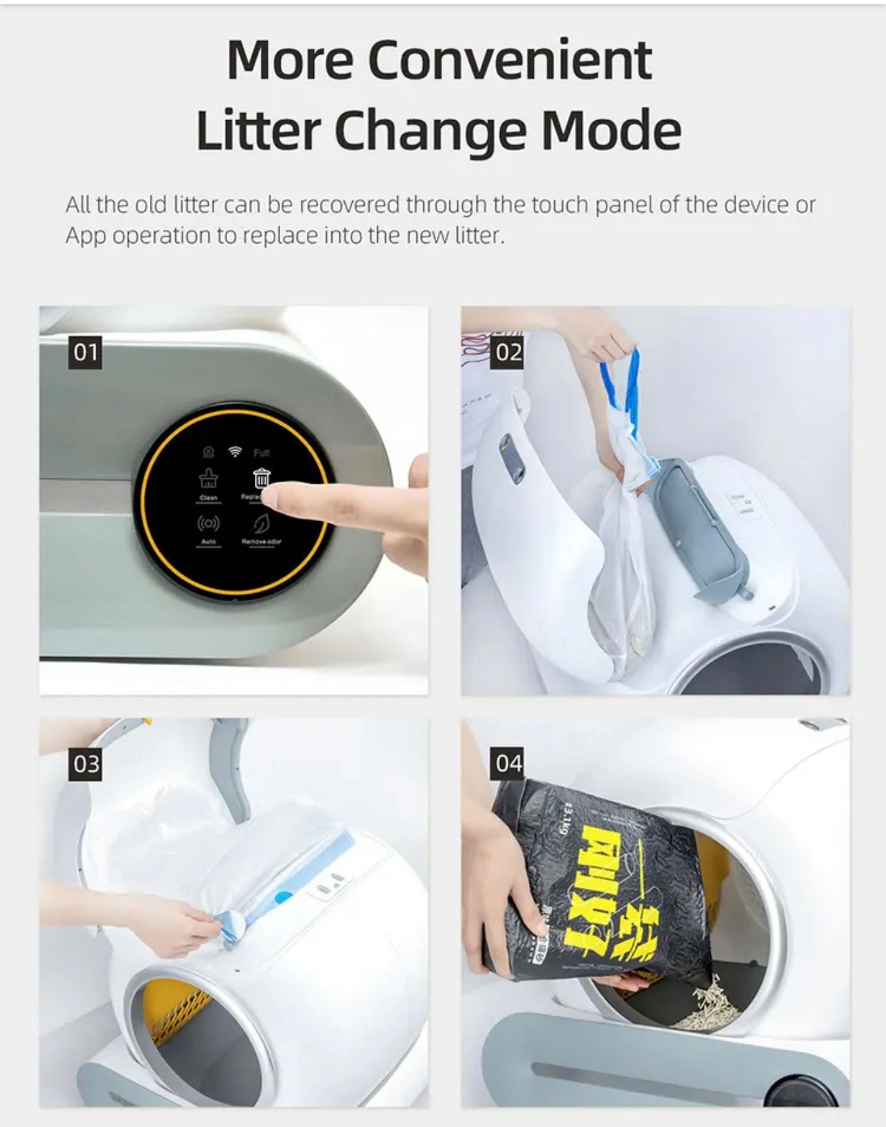 Automatic Self Cleaning Cat Litter Odor Purifier