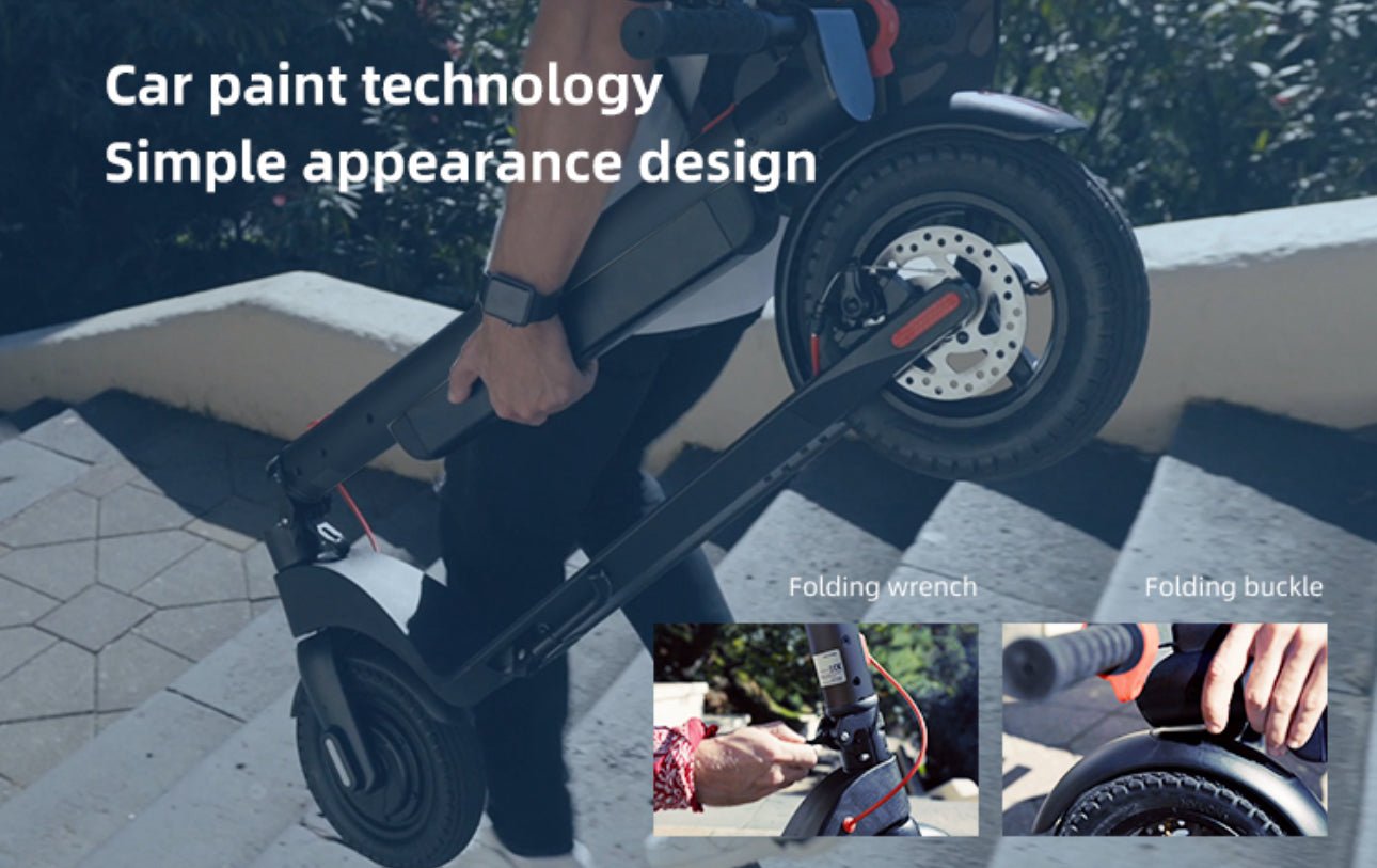 INNOVATIVE Electric Motor scooter removable battery Motor (20mph/32km/h) LED Display Preview Speed At Any Time, 40 lithium Batteries Cells , LED Headlight & Tail Light Commuting Electric Scooter for Adults