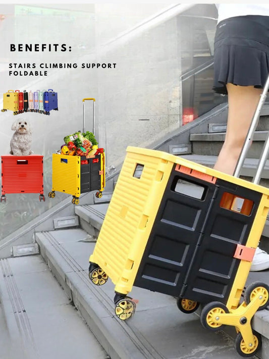 Stairs climbing shopping cart trolley