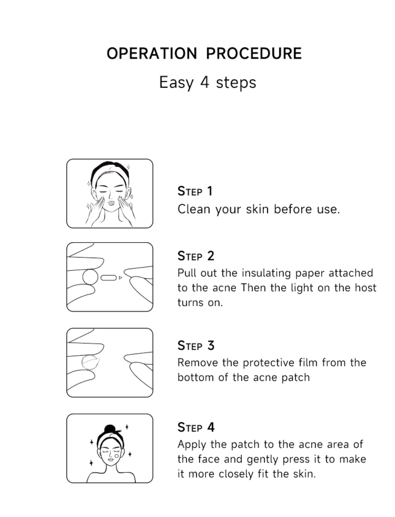 INNOVATIVE Small Button Electronic Acne Hydrocolloid Patch- 4 pieces