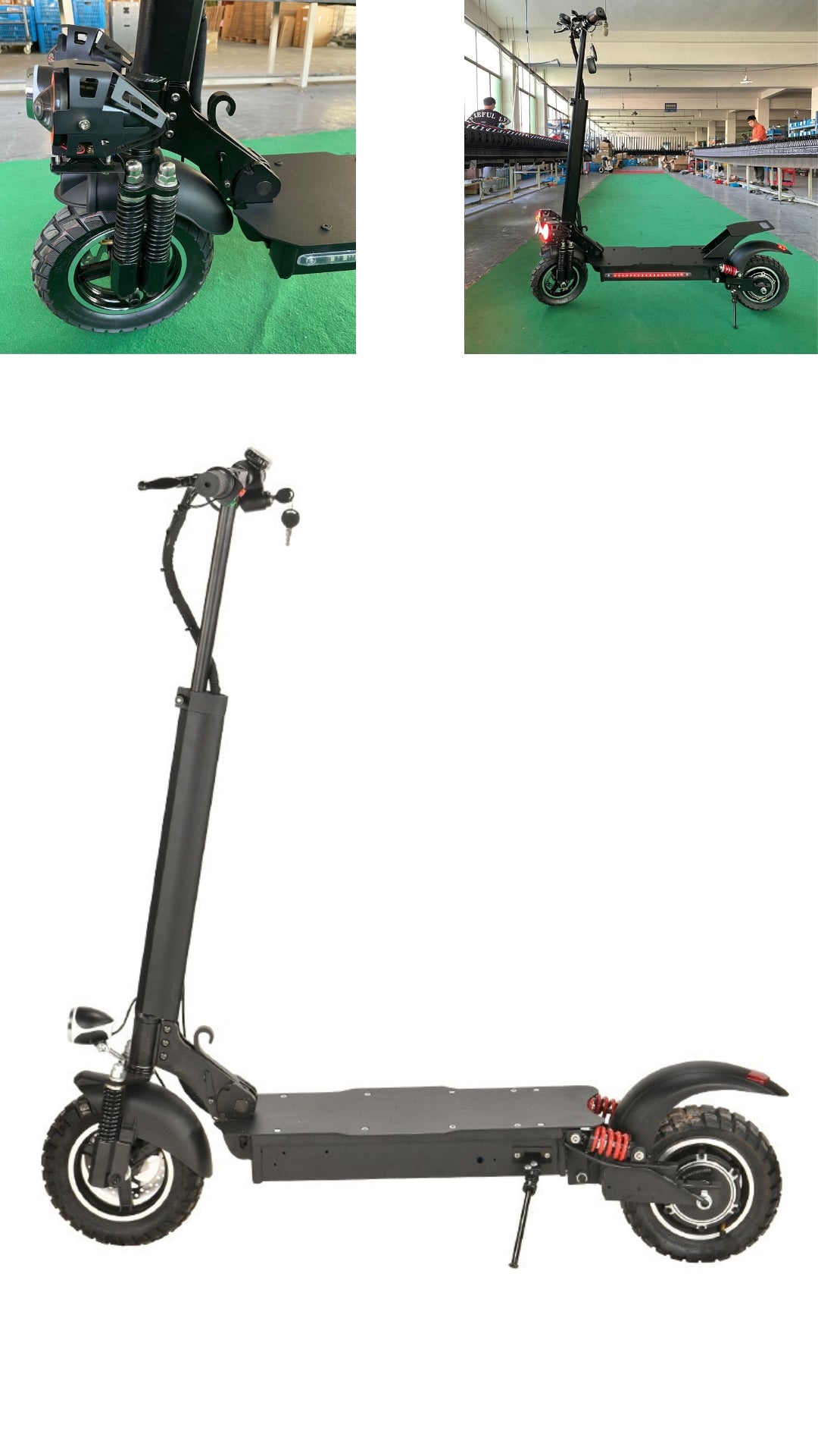 INNOVATIVE 10inch Tire Electric 500Watt Motor scooter l (44mph/60km/h) LED Display Preview Speed At Any Time, 40 lithium Batteries Cells , LED Headlight & Tail Light Commuting Electric Scooter for Adults