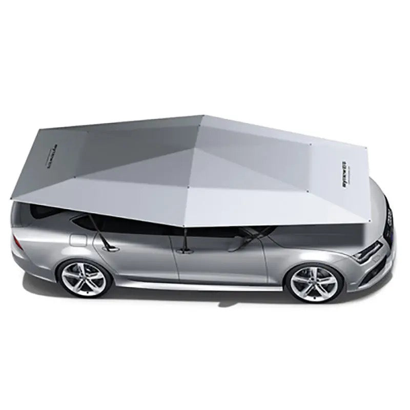 Fully Automatic Car Tent Removable Carport Folding Portable Car Protection Car Umbrella Sun Protection Car Awning Cover with Remote Control - Silver