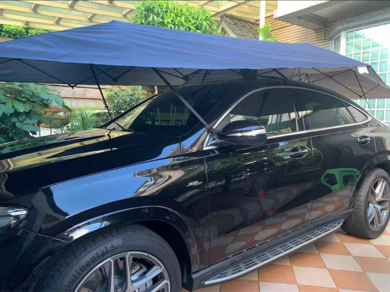 Fully Automatic Car Tent Removable Carport Folding Portable Car Protection Car Umbrella Sun Protection Car Awning Cover with Remote Control - Silver