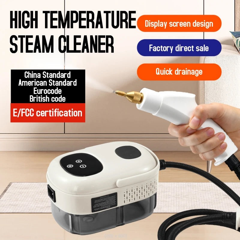 Handheld Steam Cleaner, 1000ml Water Tank, 2500Watt , 15S Heat-up Time, Multipurpose Steamer for Home Use, Pressurized Steamer for Cleaning Floor, Bed Bugs Couch Furniture Kitchen Bathroom Grout and Tile , Upholstery, Grout and Car