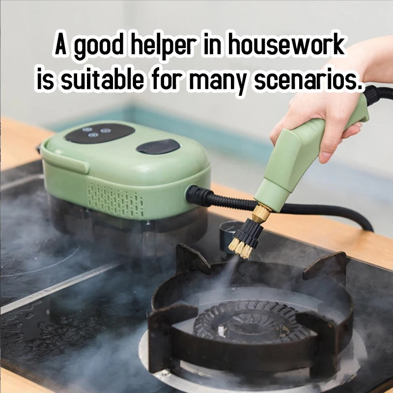 Handheld Steam Cleaner, 1000ml Water Tank, 2500Watt , 15S Heat-up Time, Multipurpose Steamer for Home Use, Pressurized Steamer for Cleaning Floor, Bed Bugs Couch Furniture Kitchen Bathroom Grout and Tile , Upholstery, Grout and Car