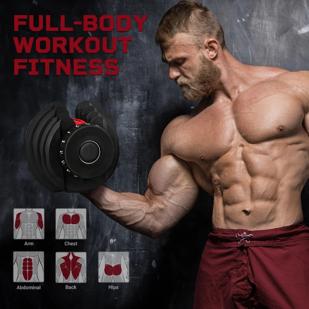 ISP Dialtech Adjustable Dumbbells Pair ( 20-40kg )