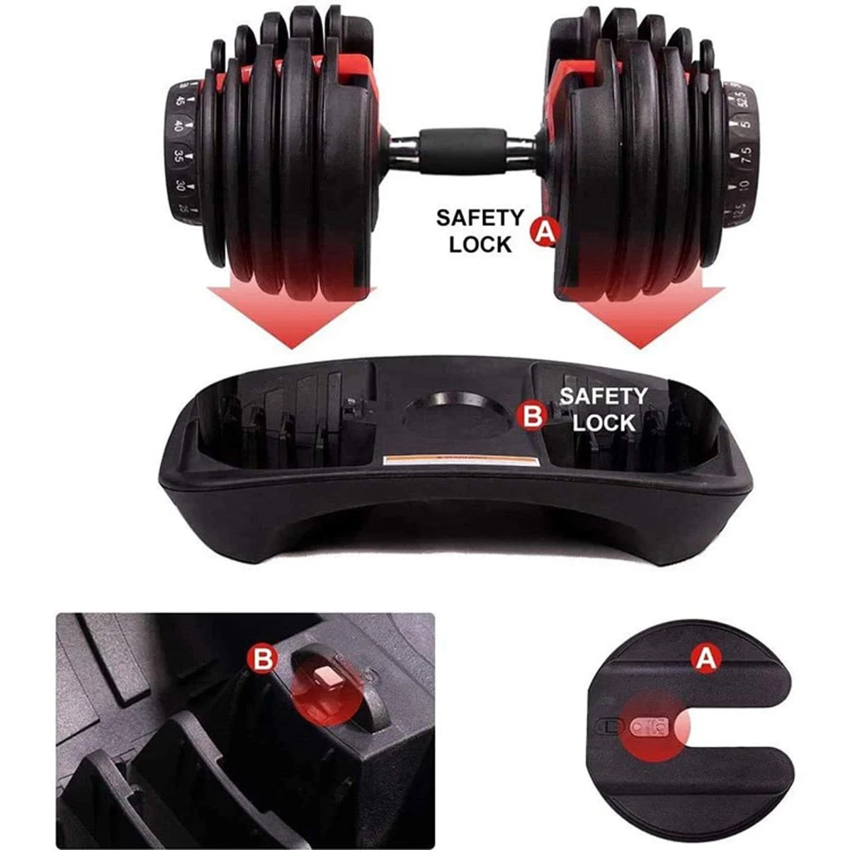 ISP Dialtech Adjustable Dumbbells Pair ( 20-40kg )