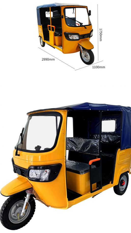 ISP Tuk Tuk Adult Electric Bicycle,Electric Rickshaw Passenger Tricycle Taxi Moto 3 Wheel Tuk Tuk Taxi, Safe and Convenient (White 4 Seats VRLA60V102AH120km) 2000watts