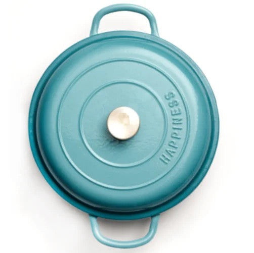 INNOVATIVE Enamelled Cast Iron Dutch Oven, 5.3 Quart/30cm Capacity Dutch Oven Pot with Lid, Oval Dutch Oven Cast Iron Pot with Non Stick Enamel Coating for Bread Baking