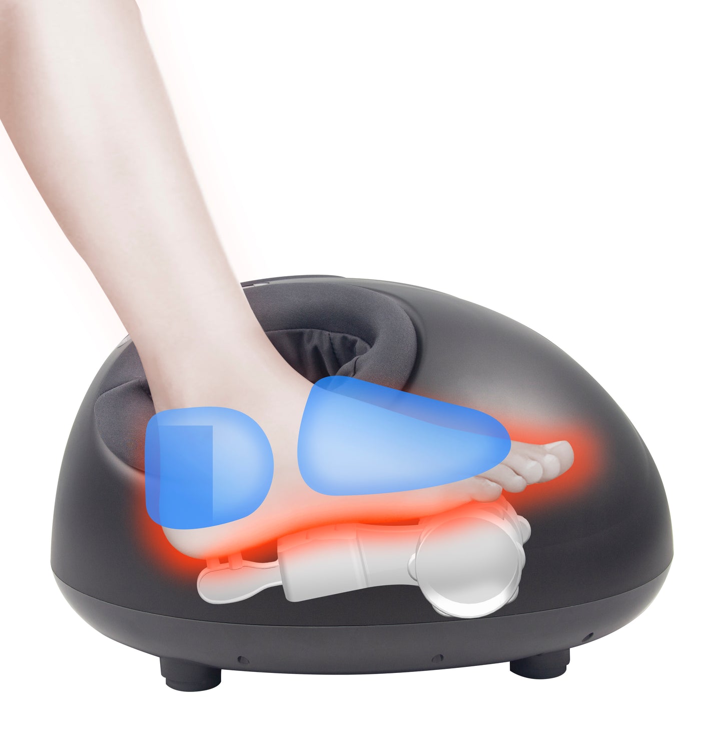 INNOVATIVE 2-in-1 Remote Control Shiatsu Electric Foot and Back Massaging Cushion with Heat, Kneading, Vibration & Machine Ball Roller for back, ankle, foot