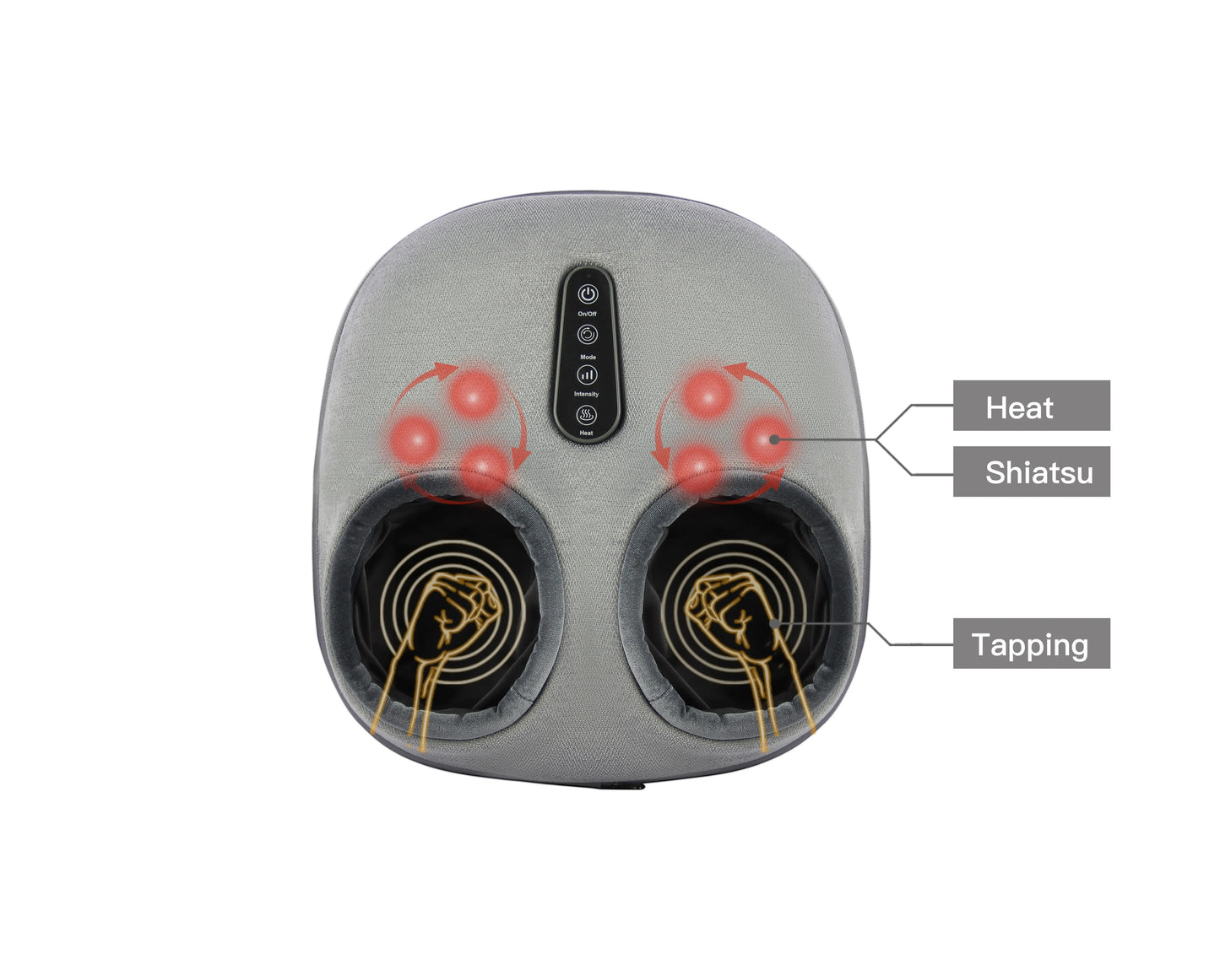 INNOVATIVE 2-in-1 Remote Control Shiatsu Electric Foot and Back Massaging Cushion with Heat, Kneading, Vibration & Machine Ball Roller for back, ankle, foot