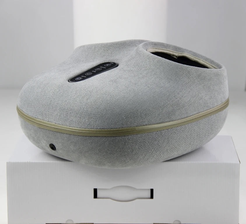 INNOVATIVE 2-in-1 Remote Control Shiatsu Electric Foot and Back Massaging Cushion with Heat, Kneading, Vibration & Machine Ball Roller for back, ankle, foot