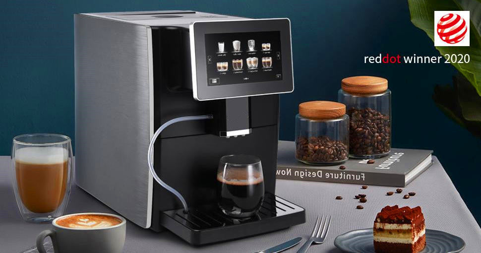 Red Dot Award Winning Super Automatic Espresso Machine - 19 Coffee Recipes, Durable, Grinder, Milk Frother, 7" Touchscreen - 1 year warranty. - 1350Watt