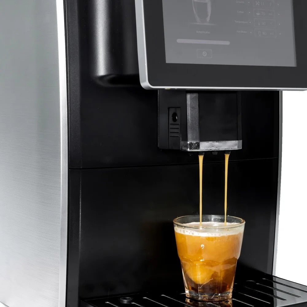 Red Dot Award Winning Super Automatic Espresso Machine - 19 Coffee Recipes, Durable, Grinder, Milk Frother, 7" Touchscreen - 1 year warranty. - 1350Watt
