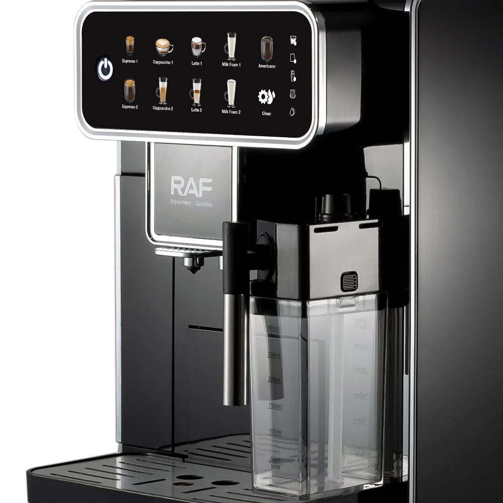 ISP Series Fully Automatic Espresso Machine - LatteGo Milk System, 9 Coffee Varieties, Intuitive Touch Display, SilentBrew, with Grinder 100% Ceramic Grinder, Self cleaning- Glossy Black - 1300watt