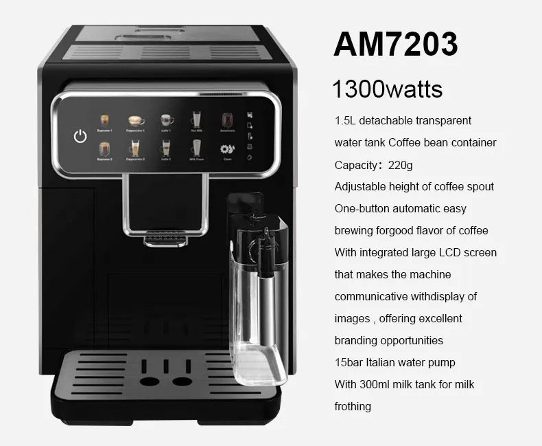 ISP Series Fully Automatic Espresso Machine - LatteGo Milk System, 9 Coffee Varieties, Intuitive Touch Display, SilentBrew, with Grinder 100% Ceramic Grinder, Self cleaning- Glossy Black - 1300watt
