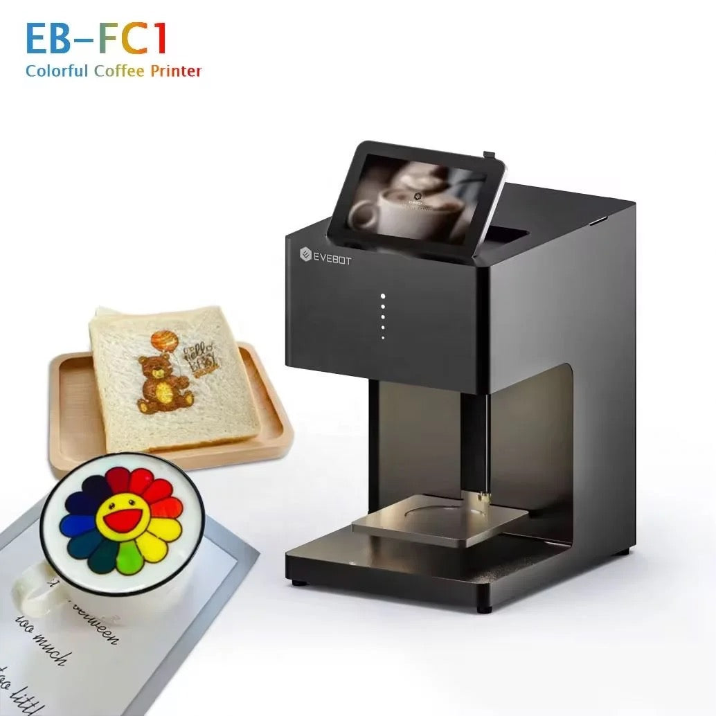 Beverage Surface Image Printing Machine Colorful Coffee Printer & Food Printer
Picture, Selfie, Text Printer Every machine comes with one edible ink cartridge)