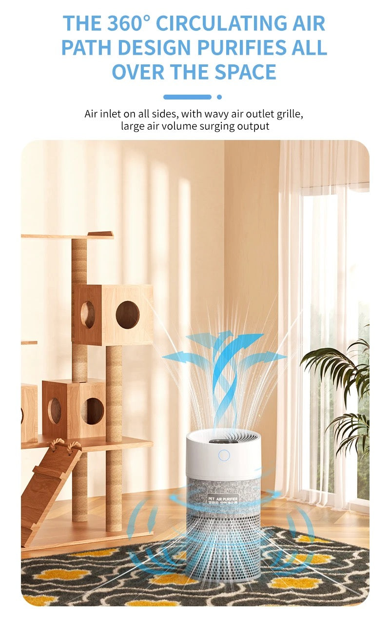 ISP 3-in-1 Air Purifier for Allegries, Home , Room & Office , 200 sqft², H13 True HEPA Air Filter Cleaner, Odor Eliminator, Remove Smoke Dust Pollen Pet Dander, Night Light