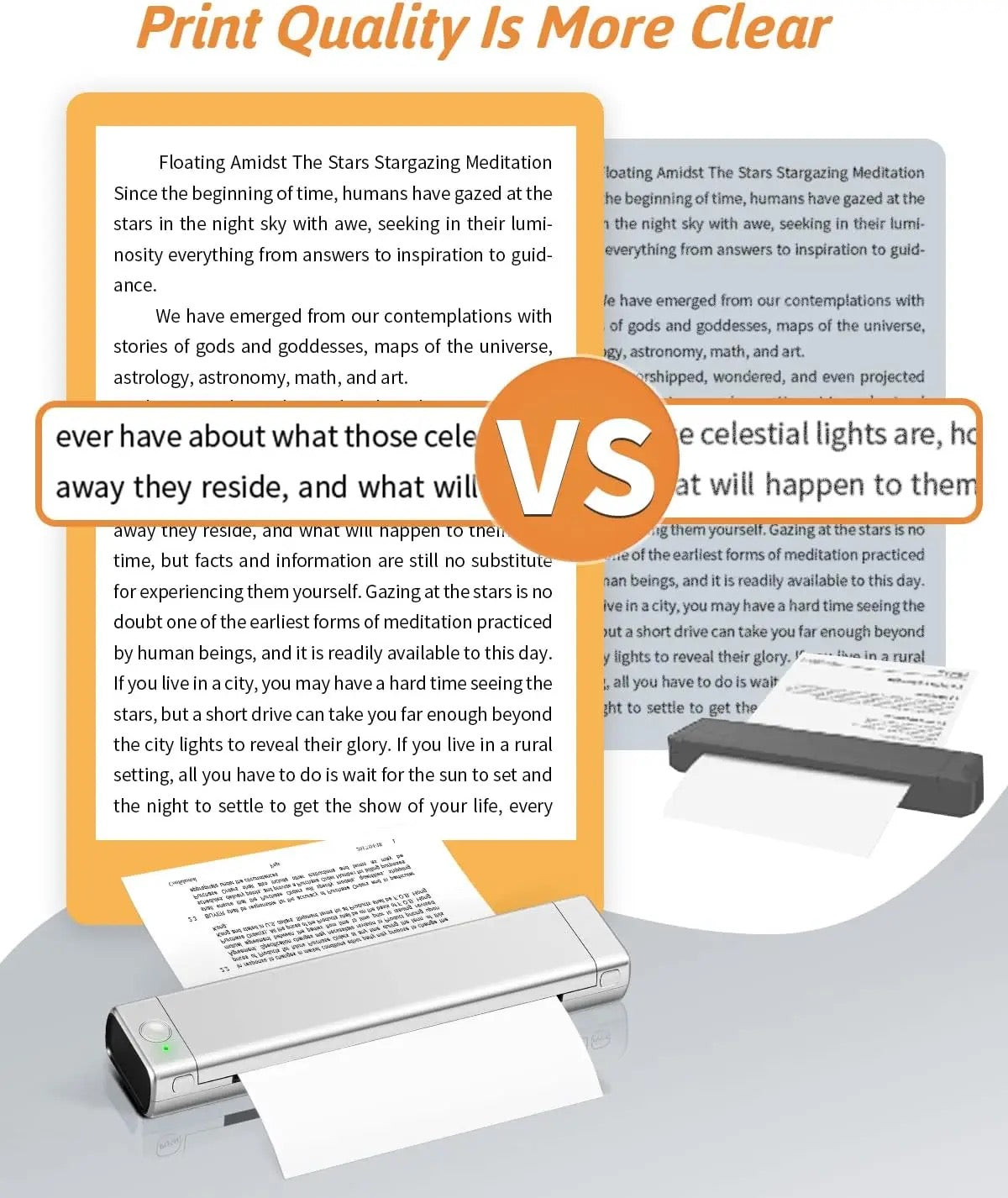 Portable Printer Wireless for Travel, Bluetooth Thermal Printer Support 8.5" X 11" US Letter &Legal, A4 & A5 Thermal Paper, Inkless Printer Compatible with iOS, Android & Laptop for Office, Car & Home (2000 Mah)