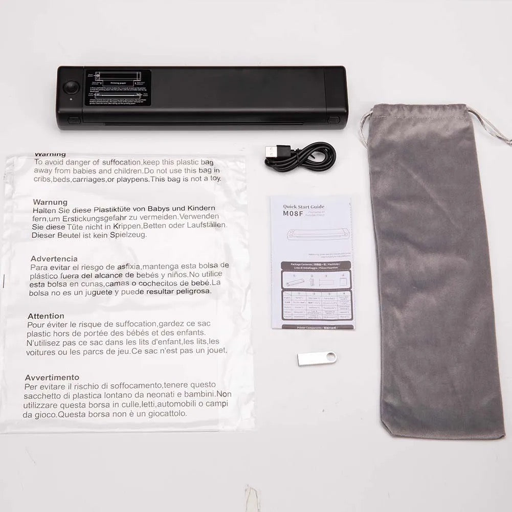 Portable Printer Wireless for Travel, Bluetooth Thermal Printer Support 8.5" X 11" US Letter &Legal, A4 & A5 Thermal Paper, Inkless Printer Compatible with iOS, Android & Laptop for Office, Car & Home (2000 Mah)