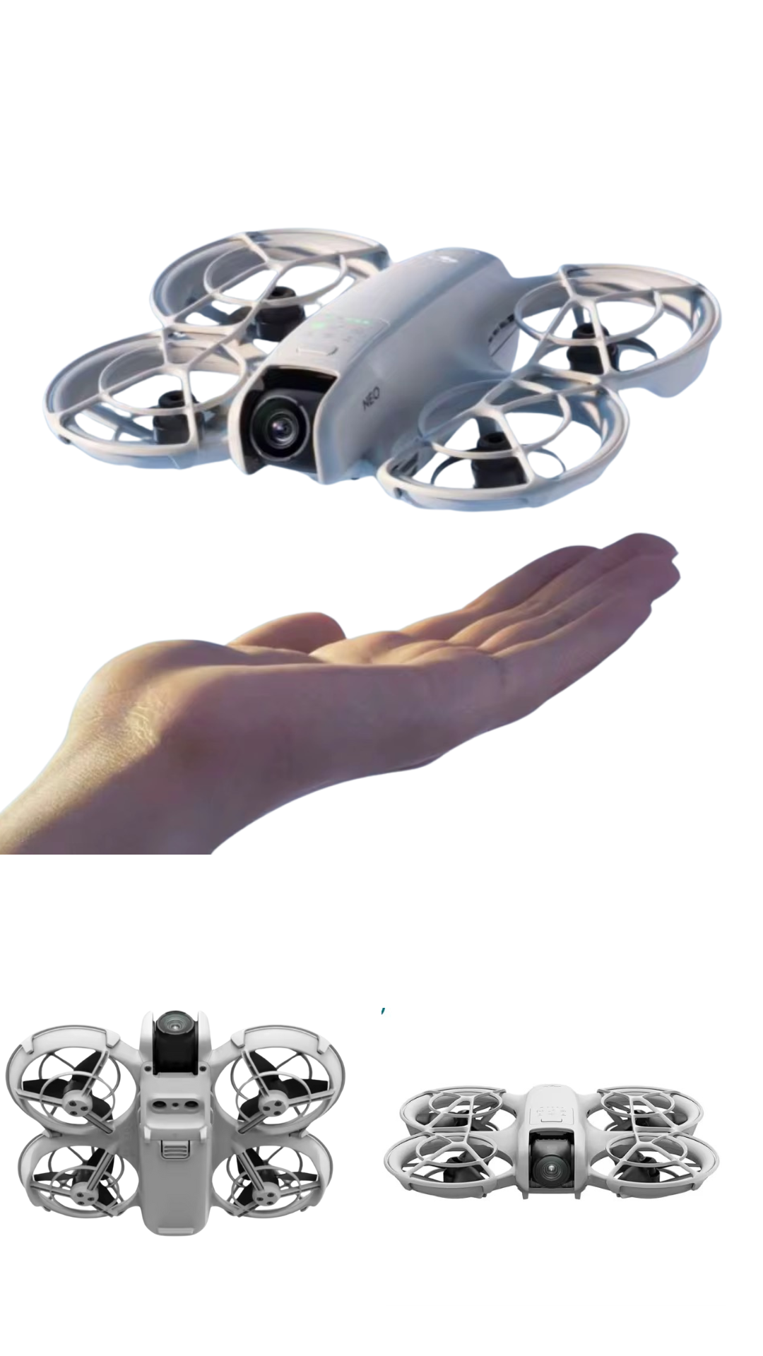 DJI Neo Two-Battery Combo, Mini Drone with 4K UHD Camera for Adults, 135g Follow Me Drone with Palm Takeoff, AI Subject Tracking, QuickShots, Stabilized Video, Propeller Guard