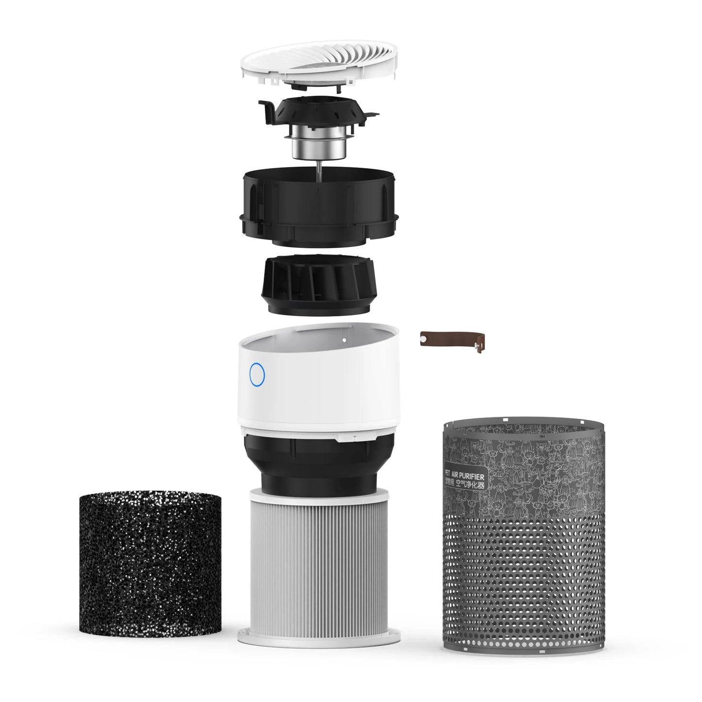 ISP 3-in-1 Air Purifier for Allegries, Home , Room & Office , 200 sqft², H13 True HEPA Air Filter Cleaner, Odor Eliminator, Remove Smoke Dust Pollen Pet Dander, Night Light