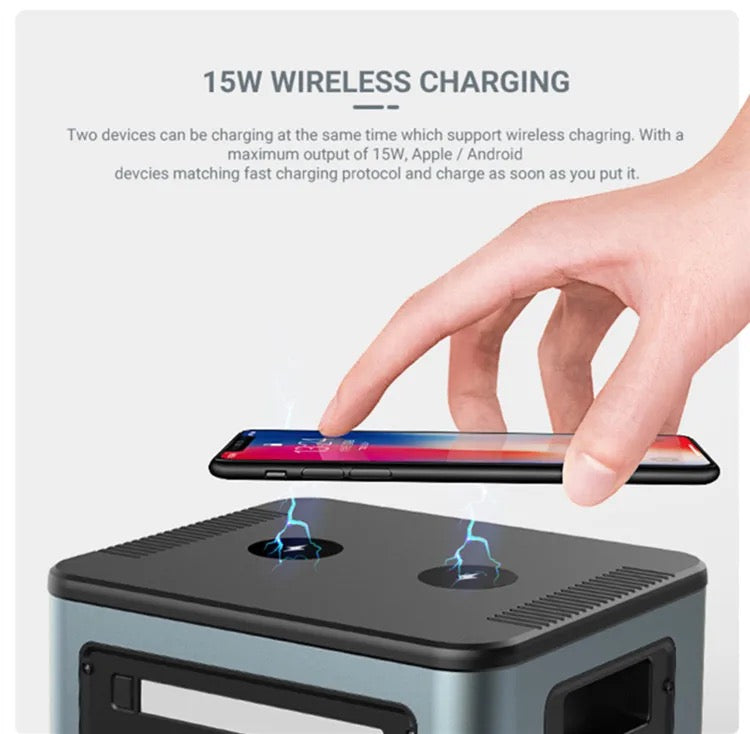 ISP 2000w Emergency Solar Generators with SP300( ETFE, 4F, 30V, 300W) Solar Panel for Home use Portable Rechargeable Charging Power Station for Outdoor Camping (630000mAh / 2016Wh)