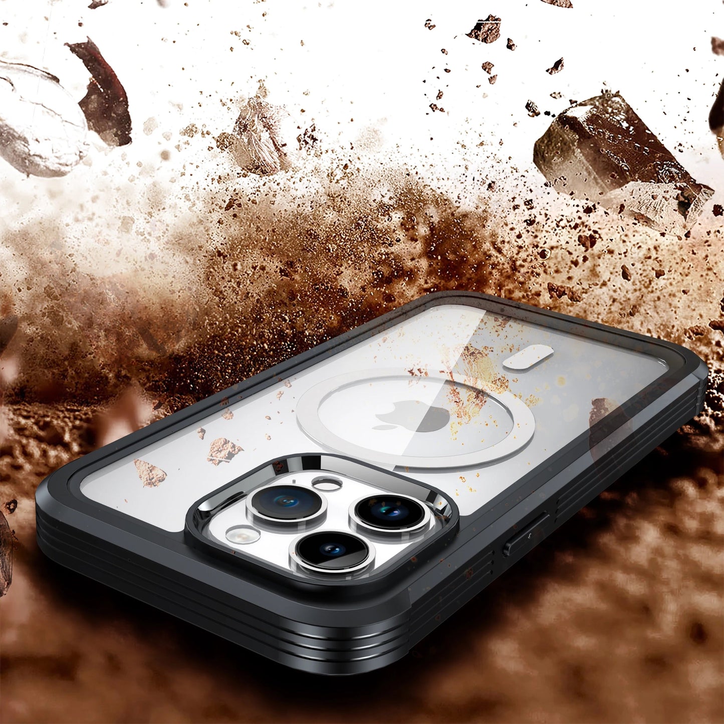 ISP iPhone 15-16 Pro Max Case, Compatible with MagSafe, Shockproof Phone Case Military-Grade Protection, Yellowing Resistant, Magnetic Classic Hybrid Case (HaloLock)