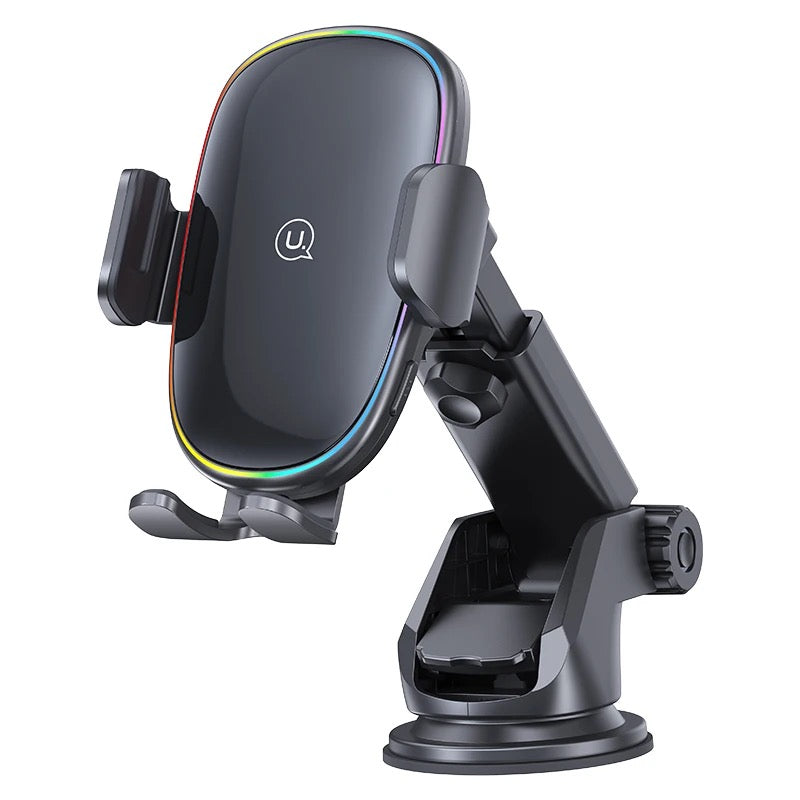ISP 2024 LED Wireless Car Charger, 15W Qi Fast Aut Clamping Car Charger Phone Mount Windshield Vent Phone Holder for iPhone 15 14 13 12 Mini Pi 11 Xs, Samsung Galaxy S22+ S21 S10+ Note 2