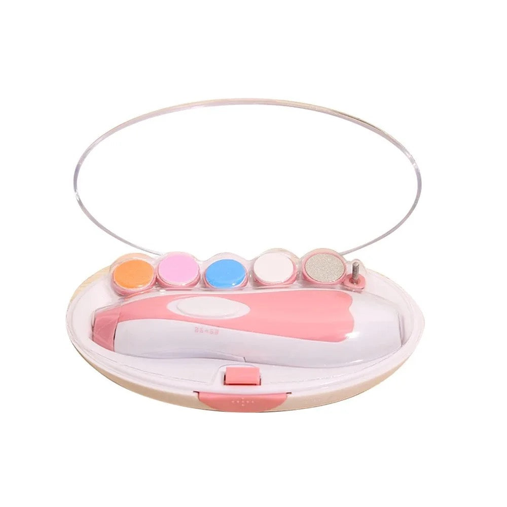 ISP Baby Nail Clippers 6 In 1 Newborn Toddler Safe Electric Baby Nail Trimmer, Baby Nail File Kit, Additional Replacement
Heads, Toes and Fingernails, Trim and Polish