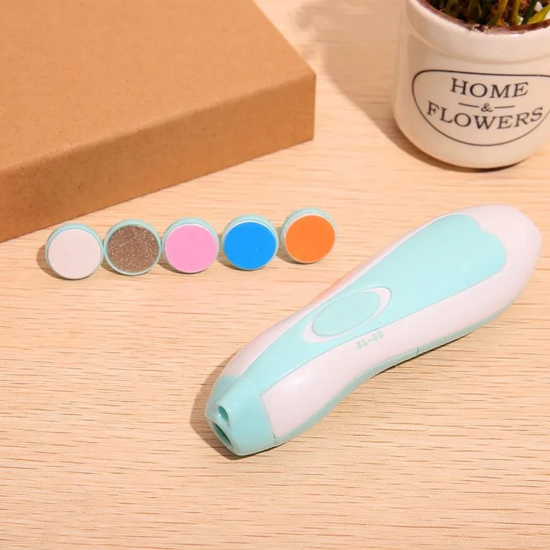 ISP Baby Nail Clippers 6 In 1 Newborn Toddler Safe Electric Baby Nail Trimmer, Baby Nail File Kit, Additional Replacement
Heads, Toes and Fingernails, Trim and Polish