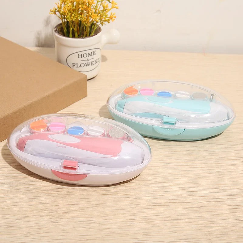 ISP Baby Nail Clippers 6 In 1 Newborn Toddler Safe Electric Baby Nail Trimmer, Baby Nail File Kit, Additional Replacement
Heads, Toes and Fingernails, Trim and Polish