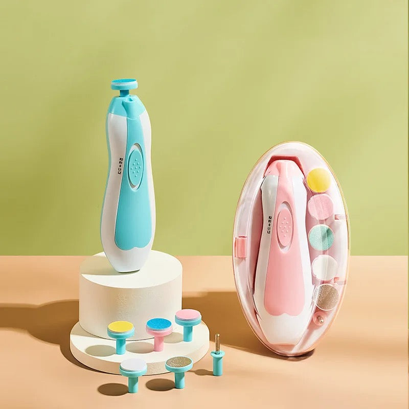 ISP Baby Nail Clippers 6 In 1 Newborn Toddler Safe Electric Baby Nail Trimmer, Baby Nail File Kit, Additional Replacement
Heads, Toes and Fingernails, Trim and Polish