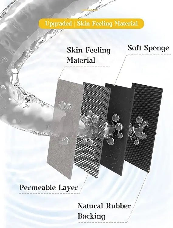 ISP New Technology Leather Absorbent Bath mat, Leather diatomite Quick Drying Bath mat, Gray Thin Bath mat, Suitable for Bathroom, Kitchen and Toilet. Mat Rug-Rubber Non Slip Quick Dry Super Absorbent 15.7” * 47.2”