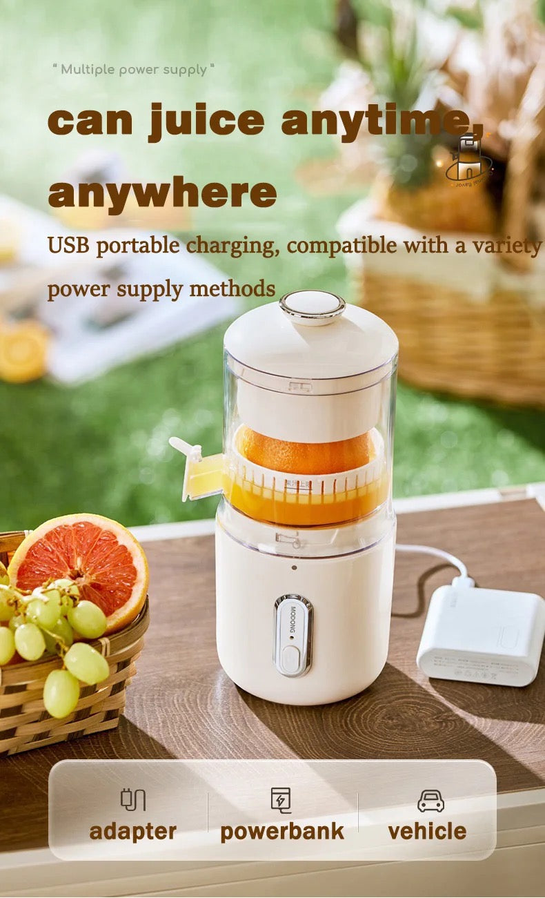 INNOVATIVE Electric Juicer Machines 45W, Citrus Juicer Squeezer Cordless Portable Small Cold Pressed Lemon Juicer Machine Zester for Lime, Orange, Grapefruit, Easy Clean USB Type-C Chargeable, 40 juices, 1500mAh