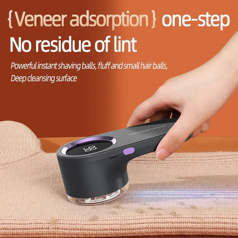 INNOVATIVE Fabric Shaver and Lint Remover Rechargeable Portable Fabric Shaver, Pillow, Sweaters, Furniture with 2 Extra Replacement 6 leaf Blades