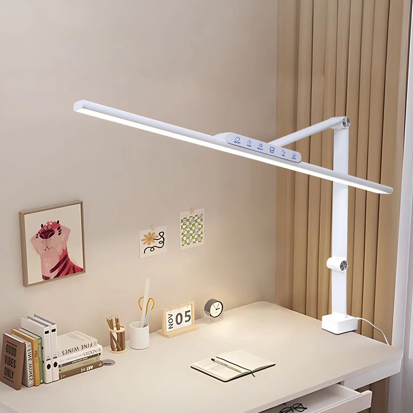 INNOVATIVE High Efficiency Foldable Super Bright LED Light for Reading Eyelash Tech, Makeup, Tattoo, Spa, Nails Eyelash Extensions, Half Moon Light, Lash Lamp, Aestheticians Light with Phone Holder, Lash Light Dimming Timing Flexible Table Lamp With Clip