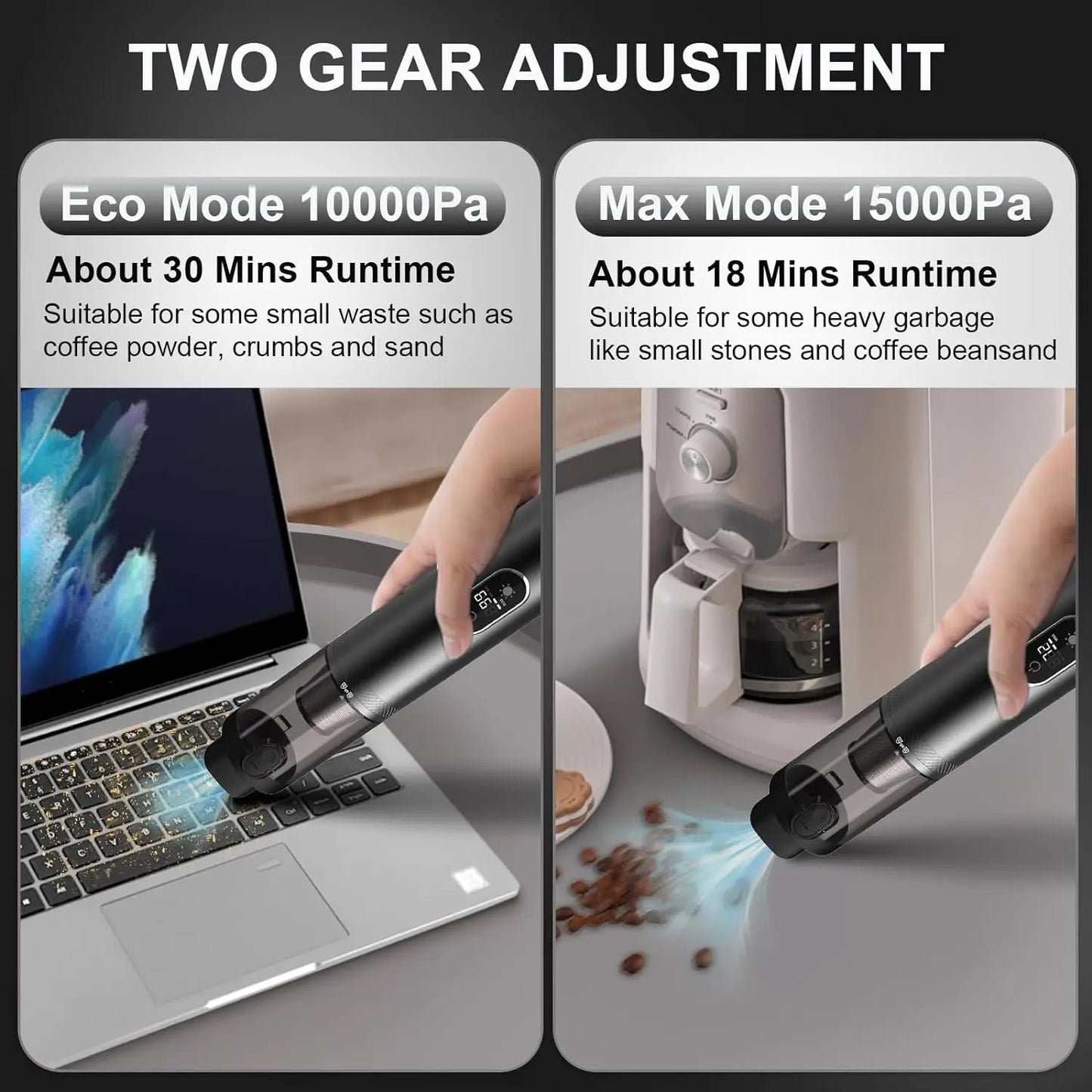INNOVATIVE Slim S1 Cordless LED Vacuum, 13kpa/90W, 1.6LBS Lightweight, 2H Fast Charge, 30 Minutes Runtime, Detailed Clean Portable Mini Vacuum for Car Home Cleaning- (3-in-1, Blue)
