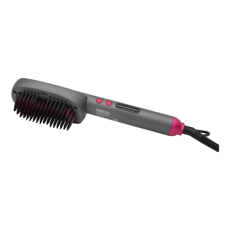 INNOVATIVE 2-in-1 Hair Straightener Brush, Ring Hair Straightener Comb Straightening Brush for Women with 5 temps 100-220° LED and free comb 20s Fast Heating & Dual Voltage