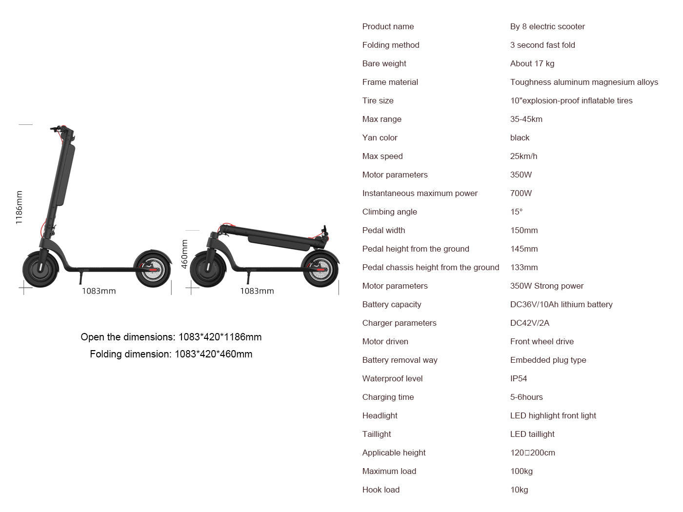 INNOVATIVE Electric Motor scooter removable battery Motor (20mph/32km/h) LED Display Preview Speed At Any Time, 40 lithium Batteries Cells , LED Headlight & Tail Light Commuting Electric Scooter for Adults