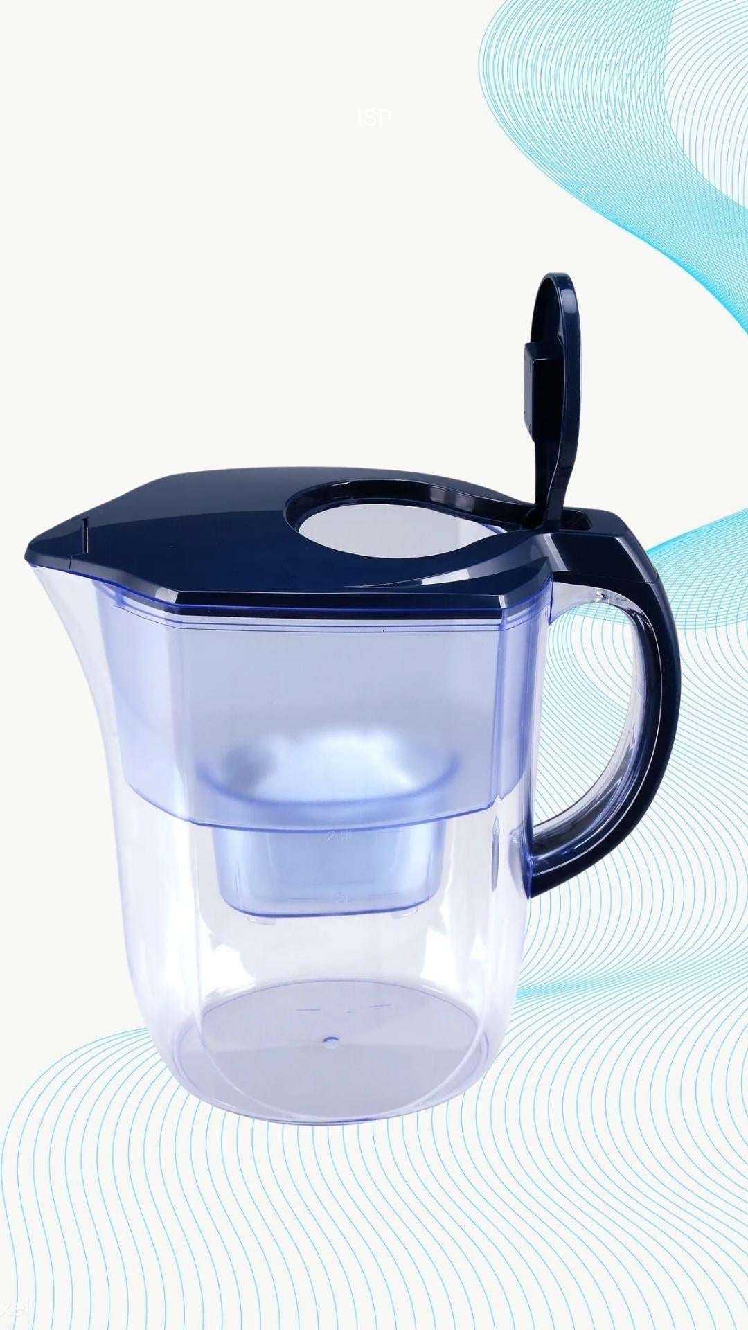 Premium Alkaline Water Pitcher - 3.8L Pure Healthy Water Ionizer with Activated Carbon Filter - Healthy, Clean & Toxin-Free Mineralised Alkaline Water in Min- PH 8.5-9.5