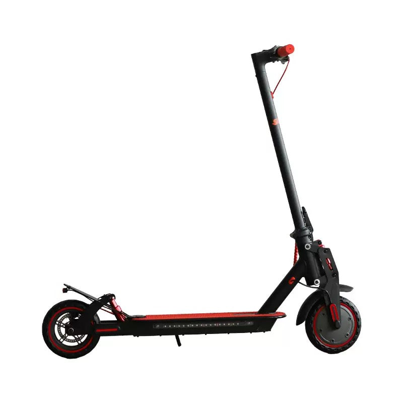 INNOVATIVE 9” inches EV Scooter Upgraded Dual Shock Absorber Brushless Electric Motor 350Watt Motor(18mph/30km/h) LED Display Preview Speed At Any Time, With Seat , Side Step LED Strip - Headlight & Tail Light Commuting Electric Scooter for Adults
