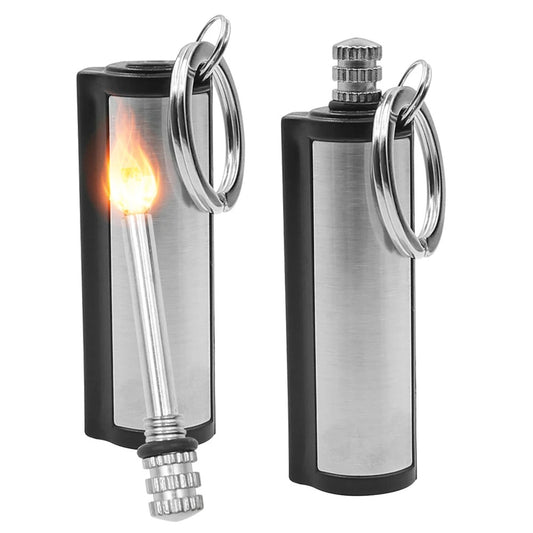 Stainless steel forever lighter with keychain